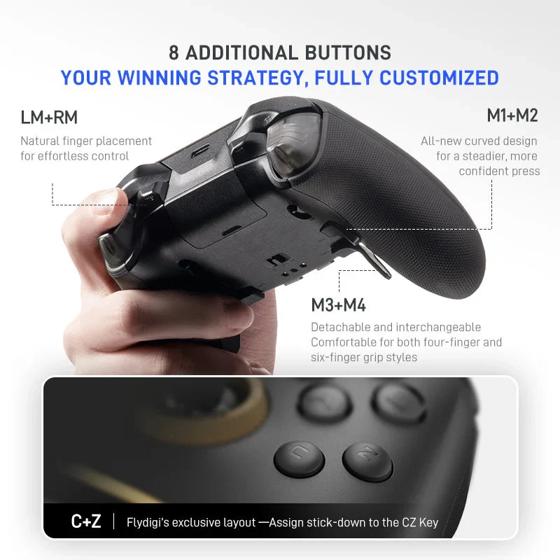 FLYDIGI Vader 5 Pro V2 Wireless Gaming Controller for Windows, Nintendo Switch (Black)
