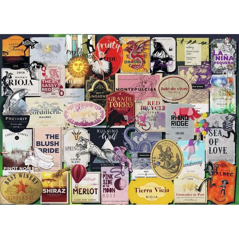 Ravensburger 1000pc Wine Labels Puzzle