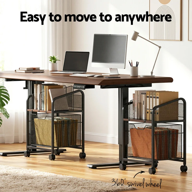 Artiss Rolling File Cart Compact Storage Organiser Under Desk Storage