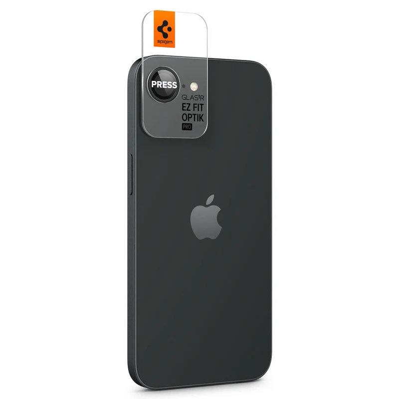 SPIGEN EZ Fit Optik Pro 2PCS Glass Camera Lens Protector for iPhone 17e/16e (Black)