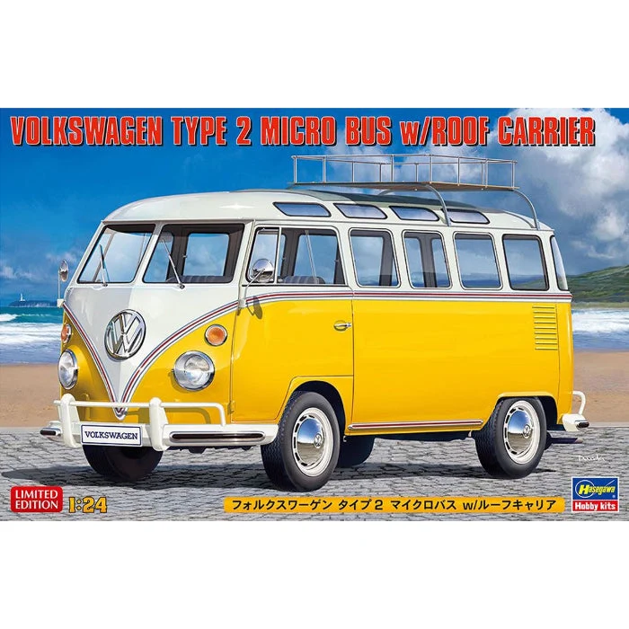 Hasegawa 1/24 Volkswagen Type 2 Micro Bus with Roof Carrier