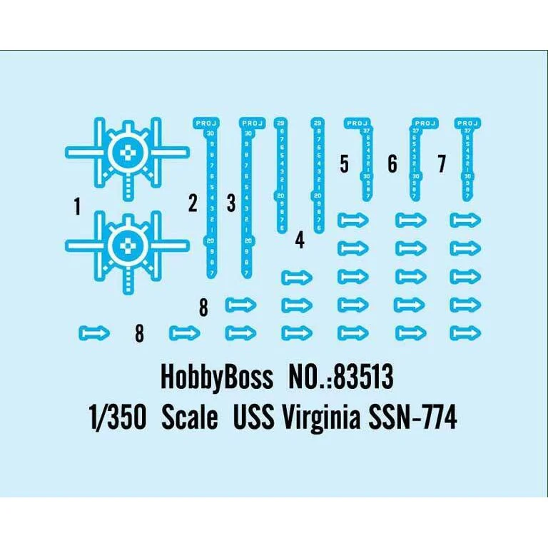 Hobby Boss 1/350 Virginia SSN-774 Plastic Model Kit