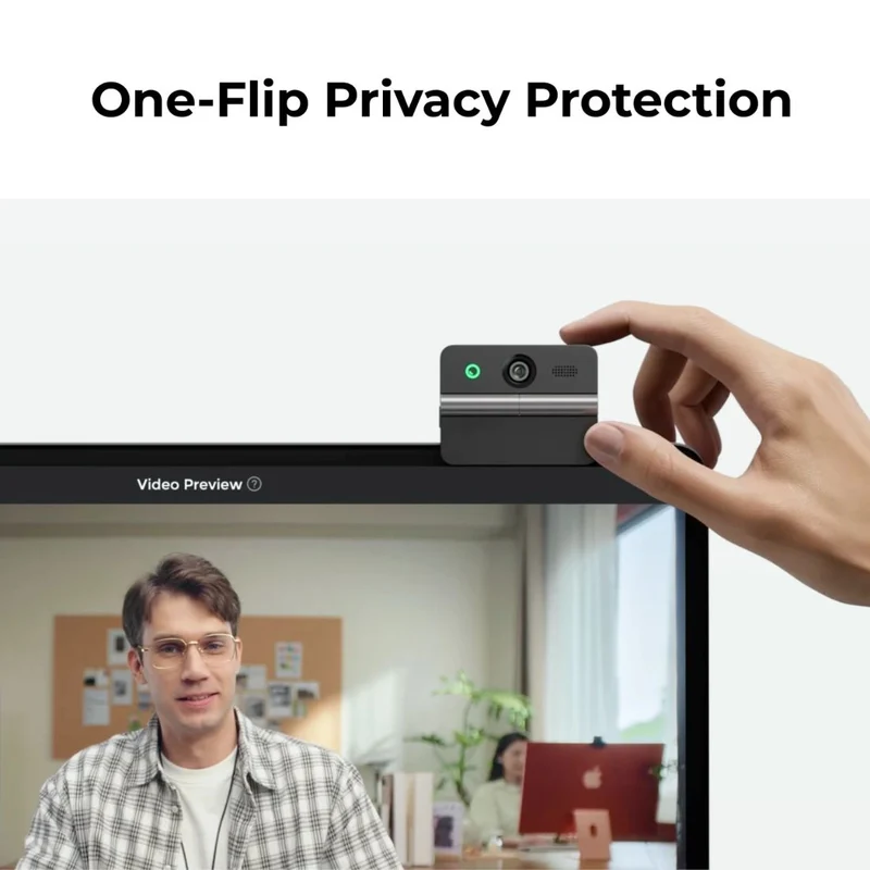 Obsbot Meet Flip AI-Powered Foldable 4K Webcam - Black