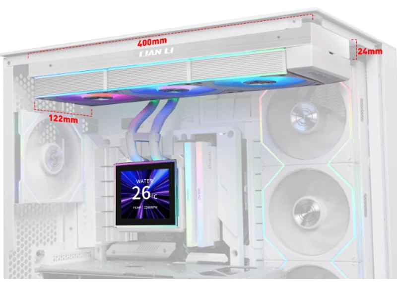 Lian Li Hydroshift II 360 CL Wireless RGB Liquid CPU Cooler (White)