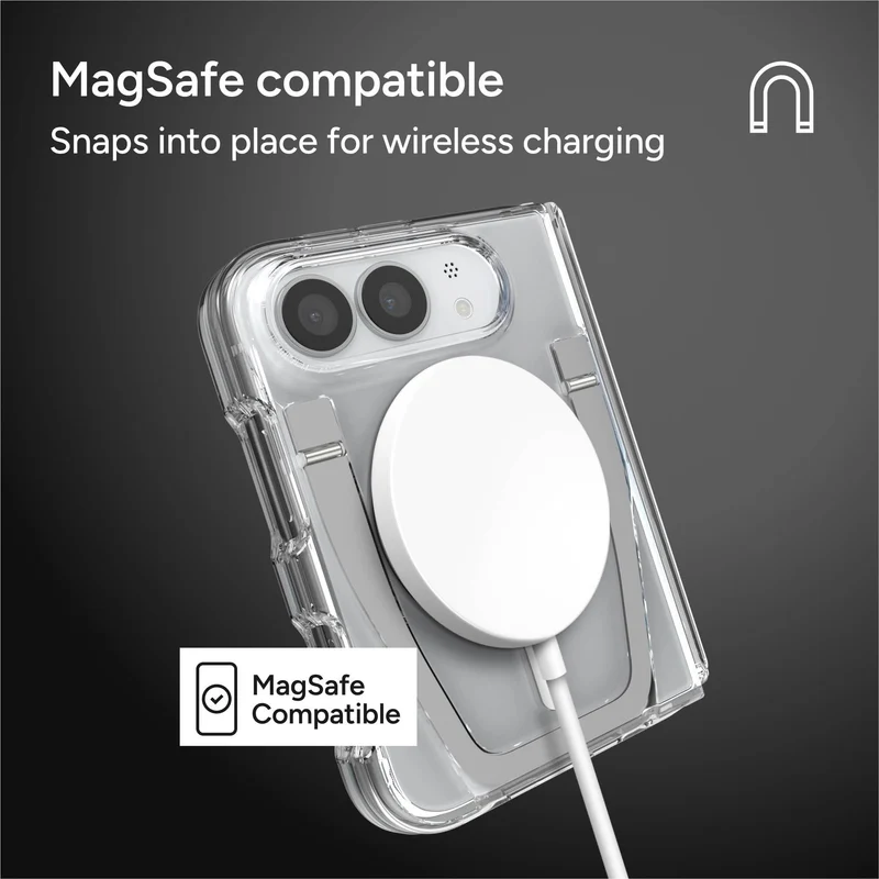 ZAGG Crystal Palace Snap KickStand case for iPhone Fold (Clear)