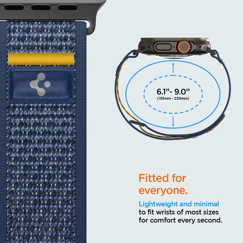 Spigen Apple Watch 49mm 46mm 45mm 44mm 42mm Athlex Air Band (Active Navy)