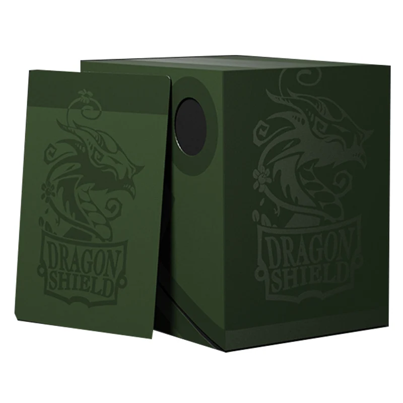 Arcane Tinmen Dragon Shield Revised Double Shell - Forest Green/Black Deck Box