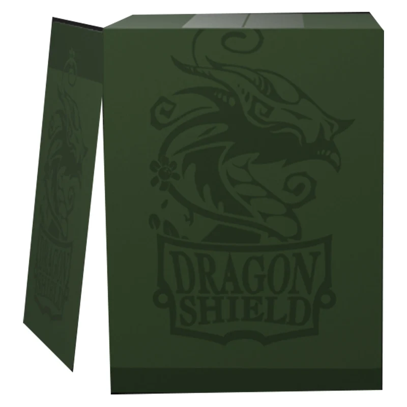 Arcane Tinmen Dragon Shield Revised Double Shell - Forest Green/Black Deck Box
