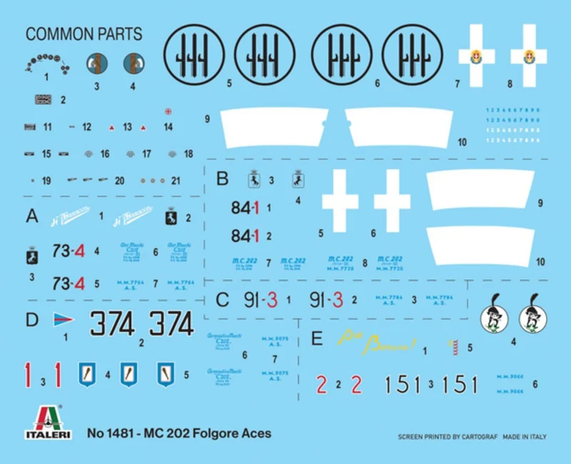 Italeri 1/72 WWII ACES MC.202 Folgore Ace