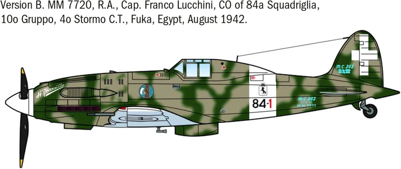 Italeri 1/72 WWII ACES MC.202 Folgore Ace