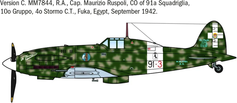 Italeri 1/72 WWII ACES MC.202 Folgore Ace