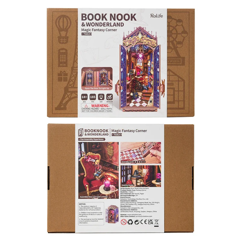 Robotime DIY Bookends Kit Magic Fantasy Corner