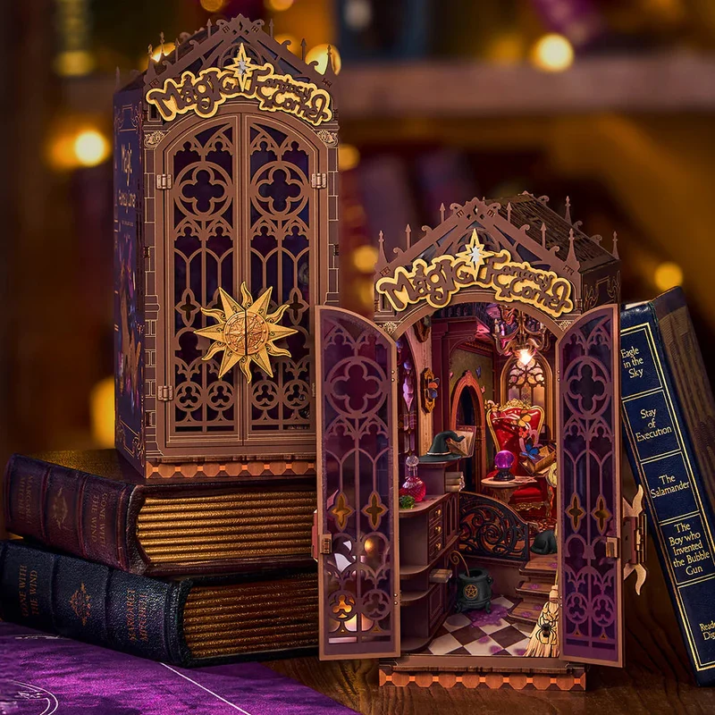 Robotime DIY Bookends Kit Magic Fantasy Corner