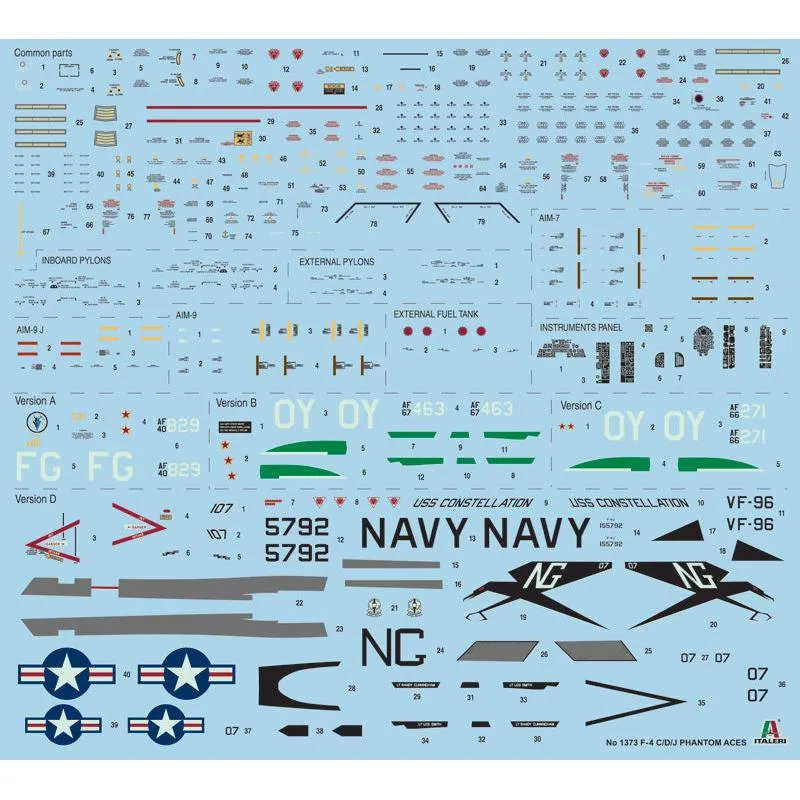 1/72 F-4 C/D/J Phantom II Aces (U.S.A.F. - U.S. Navy Vietnam Aces)