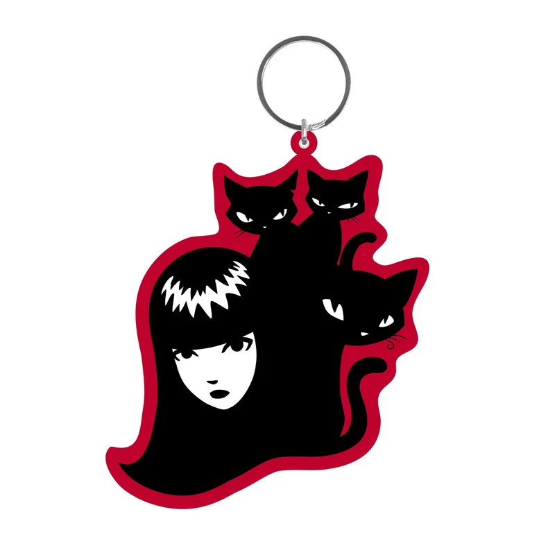 Emily The Strange - Emily And Cats Keyring