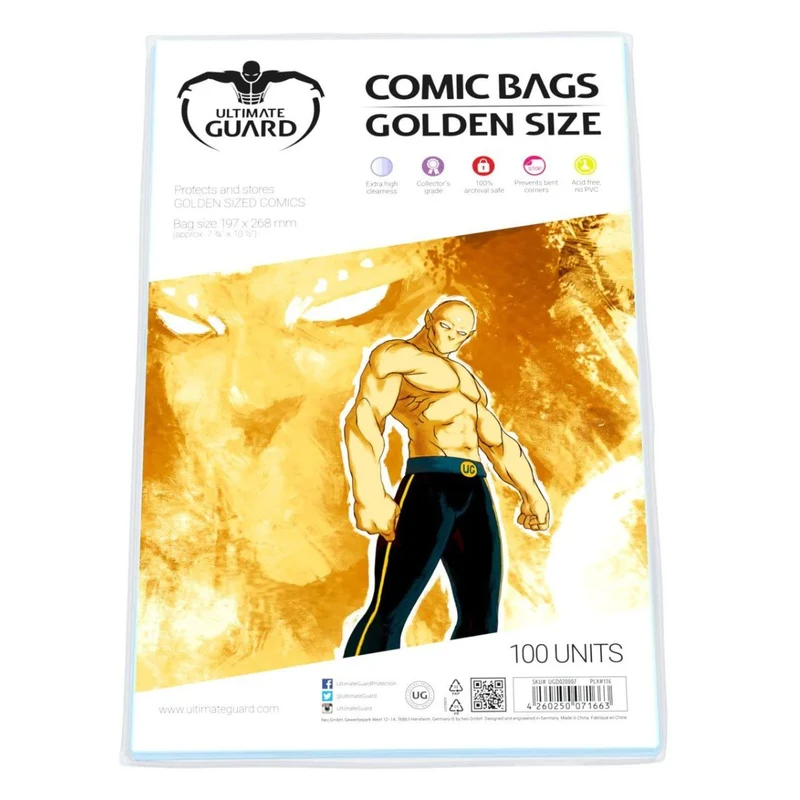 Ultimate Guard Comic Bags Golden Size 100ct
