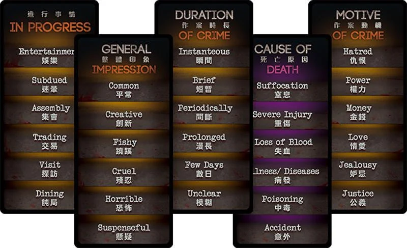 Grey Fox Games Deception Murder in Hong Kong Game