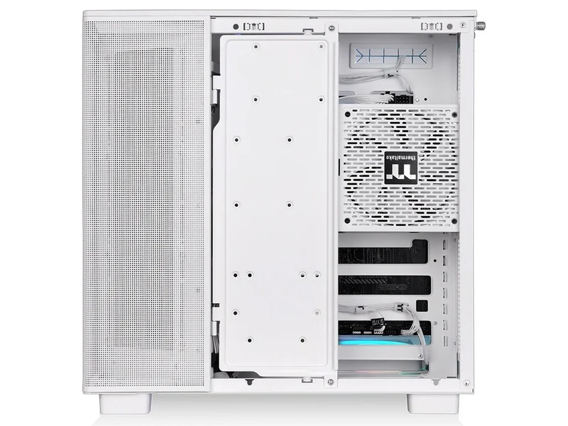 Thermaltake View 380 XL Tempered Glass ARGB Snow Mid-Tower Case - White Snow