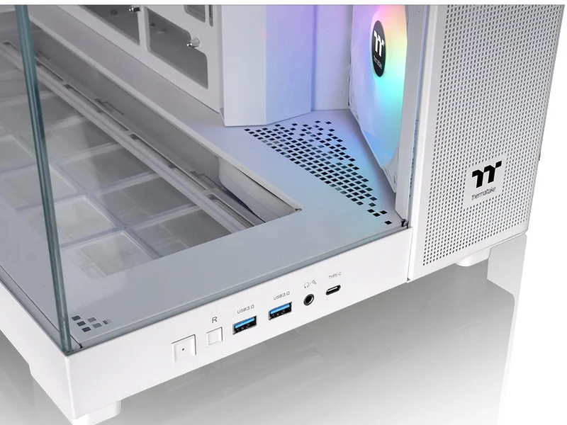 Thermaltake View 380 XL Tempered Glass ARGB Snow Mid-Tower Case - White Snow