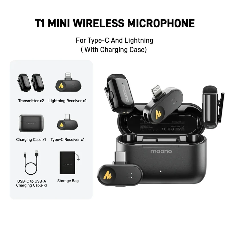 MAONO WAVE T1 Mini Wireless Lavalier Mic