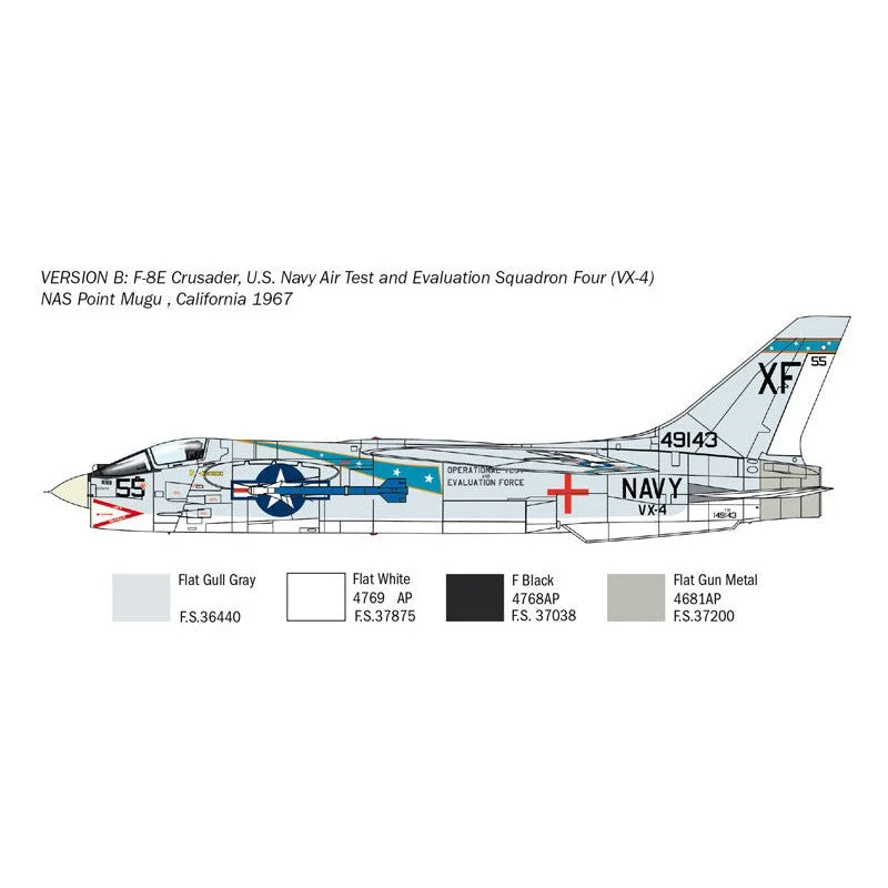 1/72 F8E Crusader Plastic Model Kit