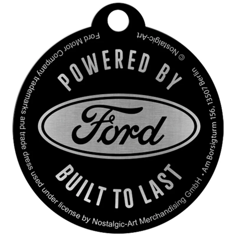 Nostalgic-Art Vintage/Retro Keyring Round Ford Built To Last 7.5x4x0.3cm