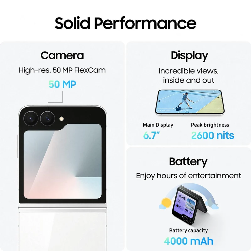 Samsung Galaxy Z Flip7 FE 5G 256GB (White)