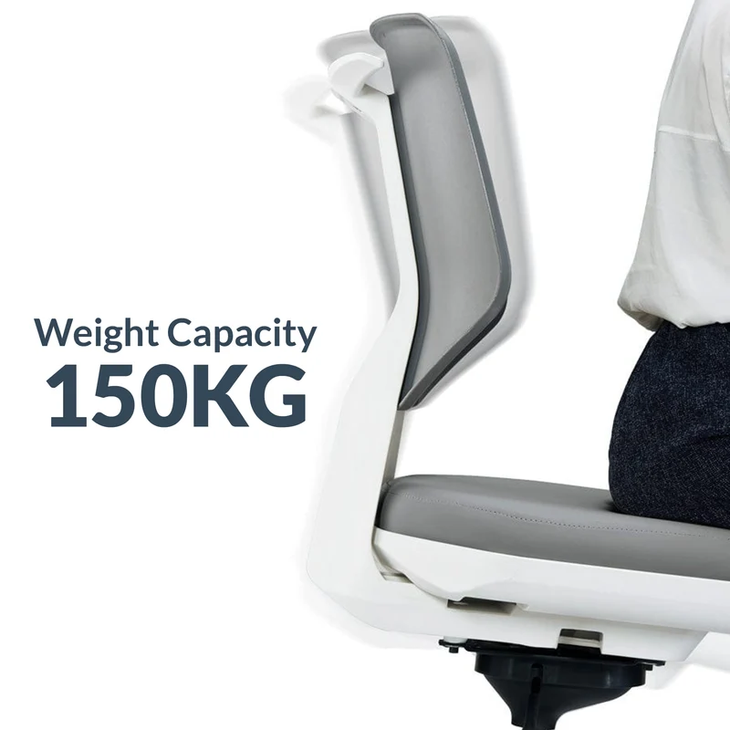 Desky Swivel 3D Tilt with Drafting Chair White/Grey
