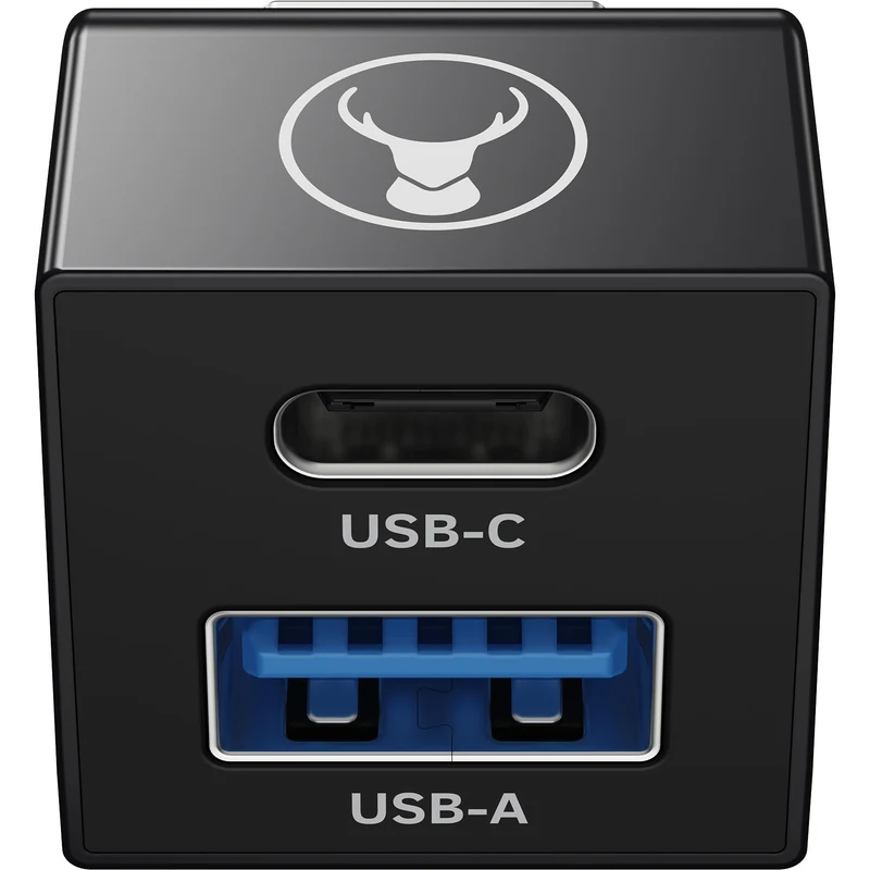 Bonelk USB-A to USB-C/USB-A Dual Adapter (Black)
