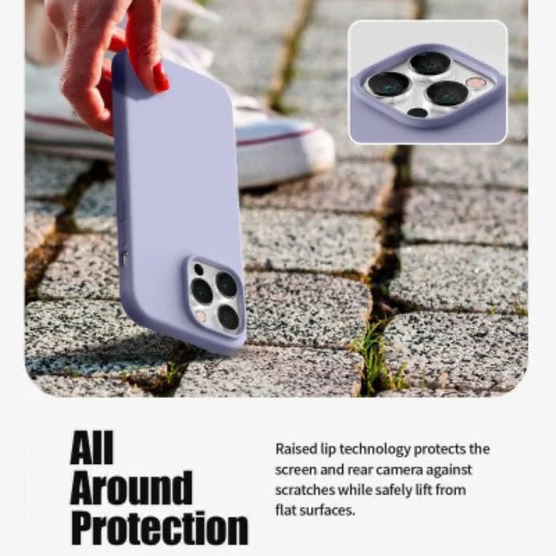 Goospery Silicon for iPhone 16 Pro - Lavender Grey