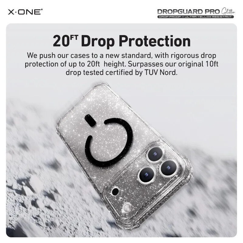 X.One [Mgsafe] Glitter Impact Protection Case iPhone 17 Air - Glitter Clear