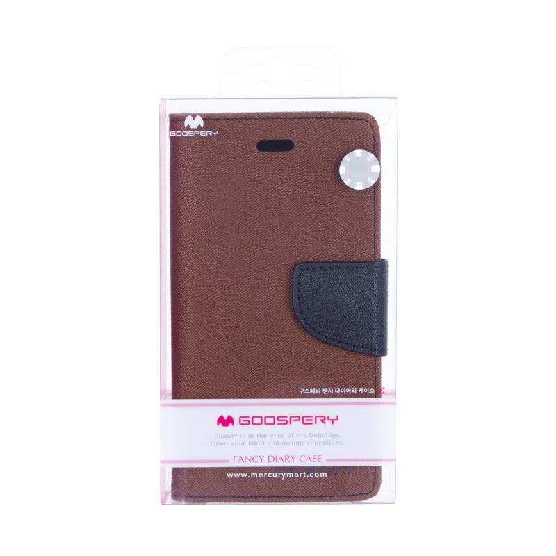 Fancy Diary Case for iPhone 13 mini - Brown/Black