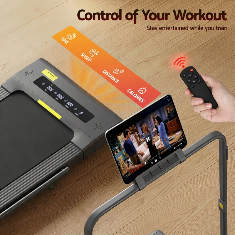 Everfit Treadmill Electric Walking Pad Under Desk Home Gym Fitness 400mm (Grey)