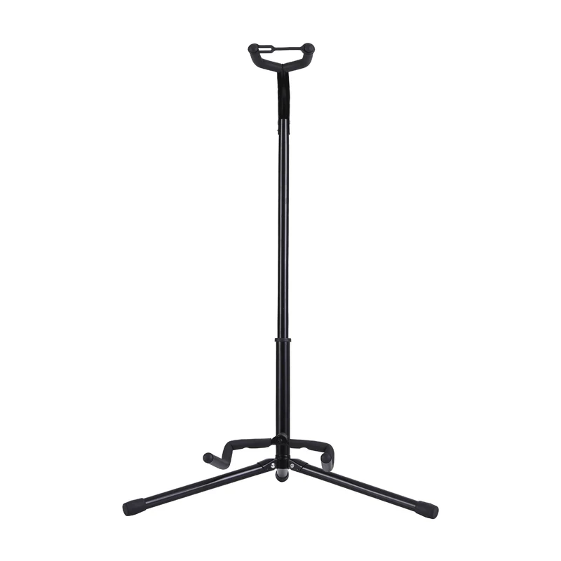 Alpha Iron Adjustable Guitar Stand Folding Instrument Holder Acoustic Bass Rack Black