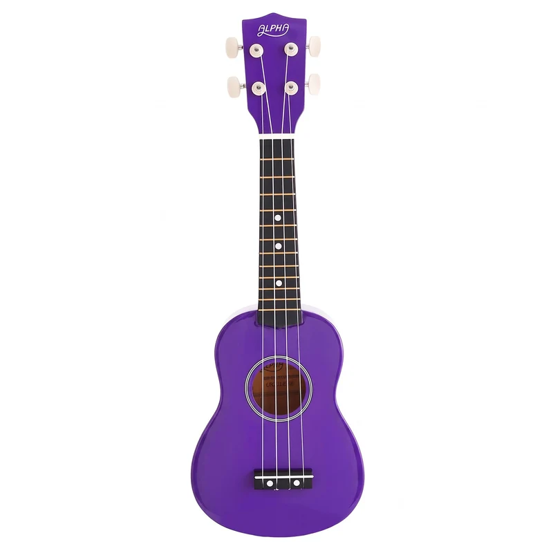 Alpha 21" Ukulele Soprano Beginner Acoustic Small Guitar Kids Strings Purple