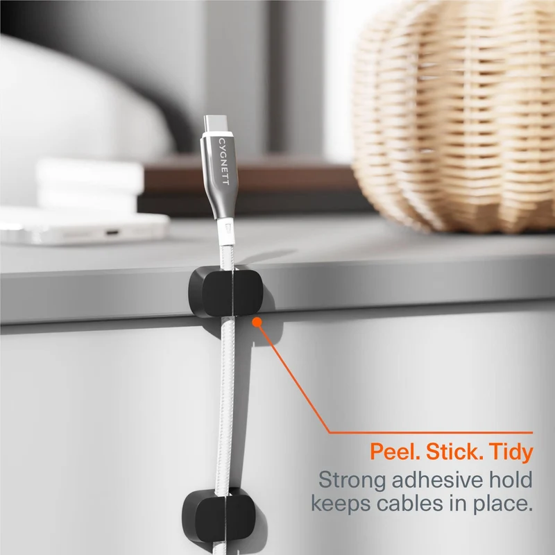 Cygnett TangleTamer Single Slot Cable Organisers 6 Pack (Black)