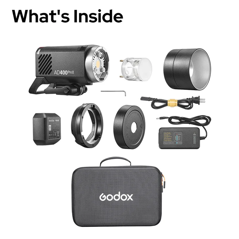 Godox AD400Pro II 400Ws TTL Outdoor Flash with LED and Battery