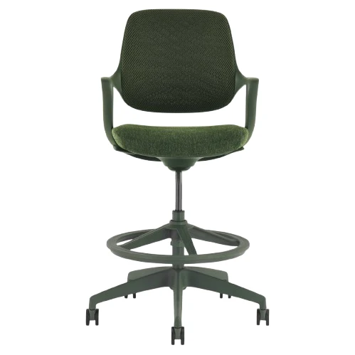Desky Evoque Low Back Office Chair - Dark Green / Yes