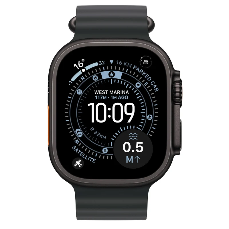 Apple Watch Ultra 3 49mm Black Titanium Case GPS + Cellular Ocean Band (Black)