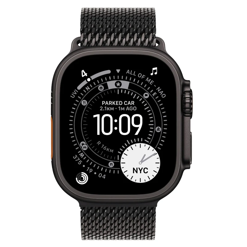 Apple Watch Ultra 3 49mm Black Titanium Case GPS + Cellular Milanese Loop (Large)
