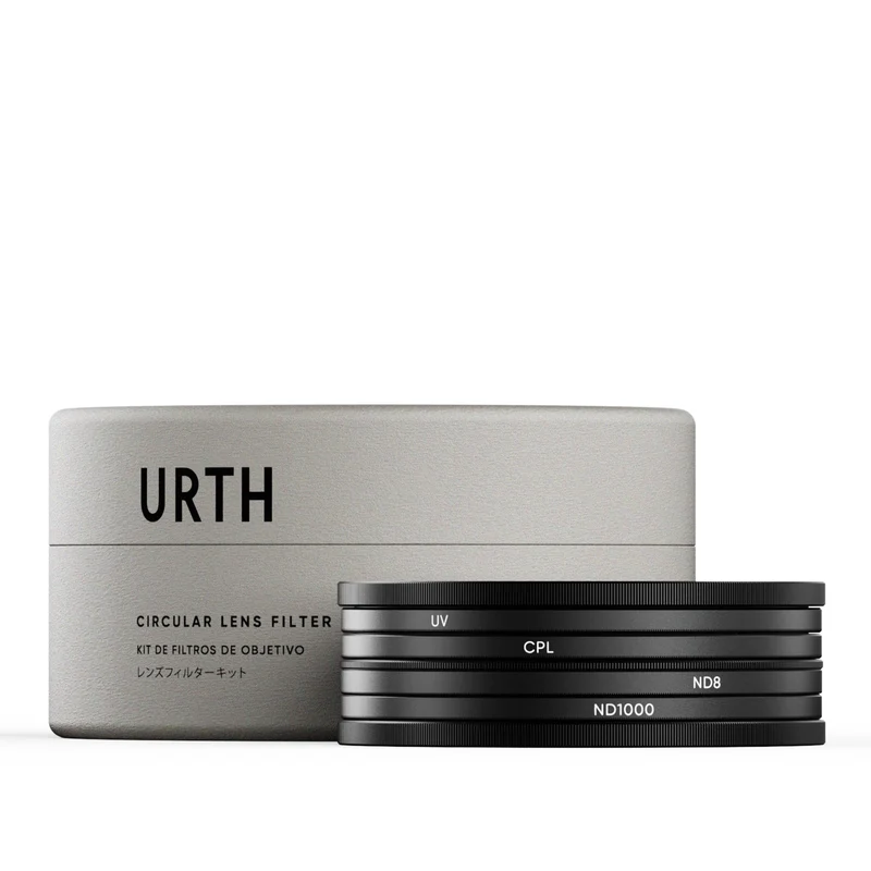 Urth 58mm UV, Circular Polarizing (CPL), ND8, ND1000 Lens Filter Kit (Plus+)