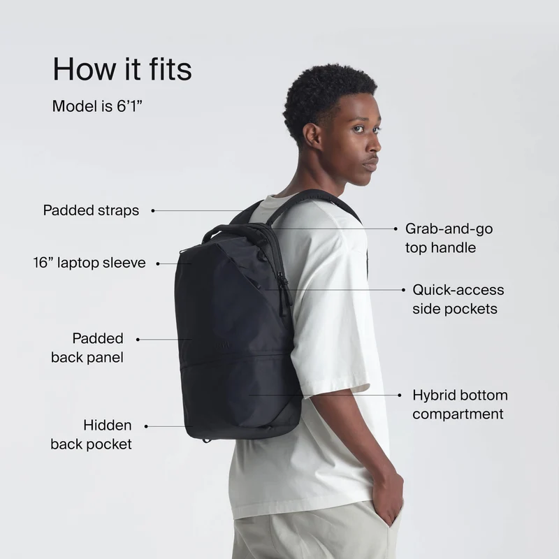 Urth Arkose 20L Backpack + Camera Insert (Black)