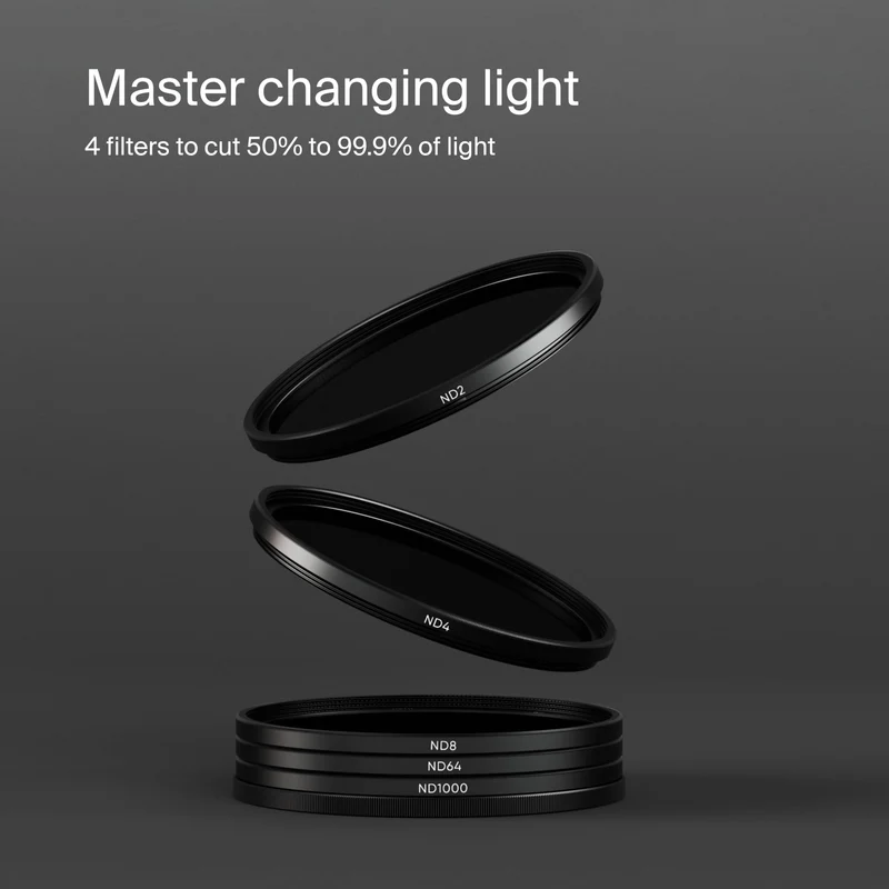 Urth 82mm ND2, ND4, ND8, ND64, ND1000 Lens Filter Kit (Plus+)