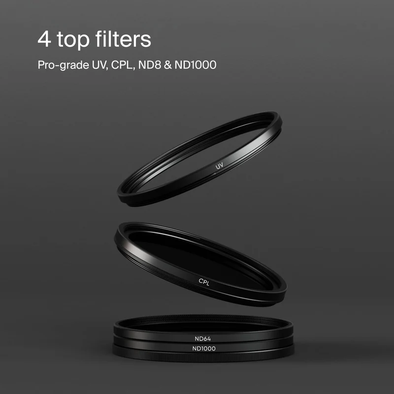 Urth 67mm UV, Circular Polarizing (CPL), ND8, ND1000 Lens Filter Kit (Plus+)