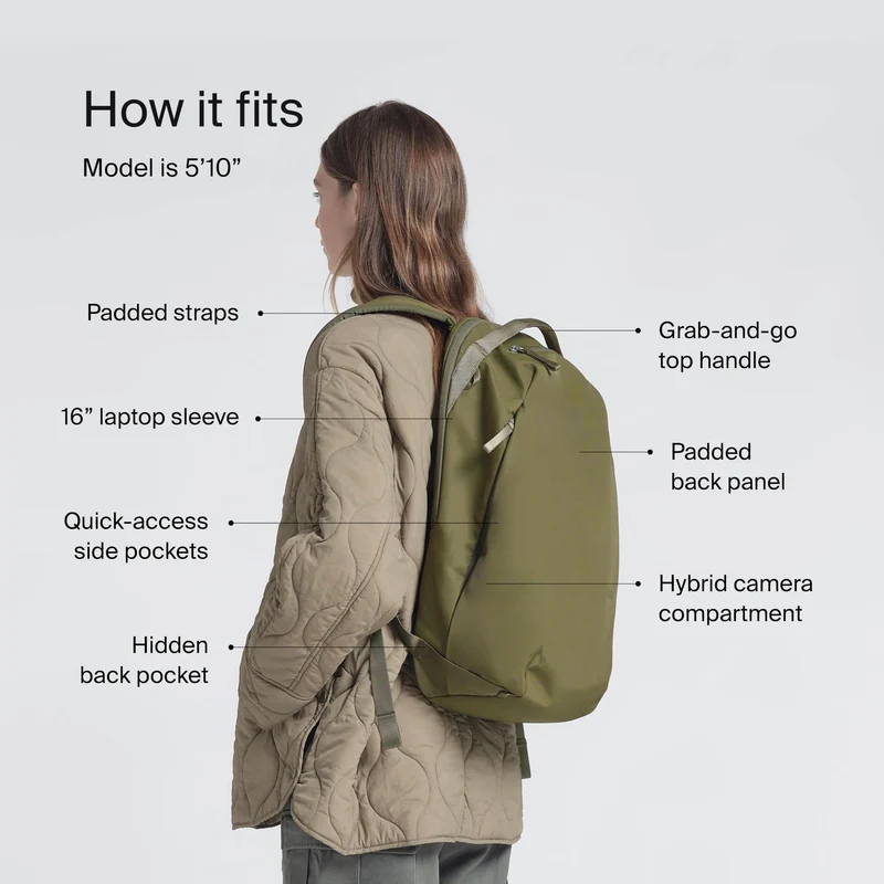 Urth Norite 24L Backpack + Camera Insert (Green)