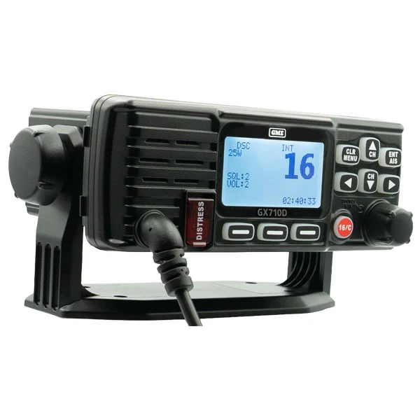 GME GX710D VHF DSC Marine Fixed Mount Radio - Black