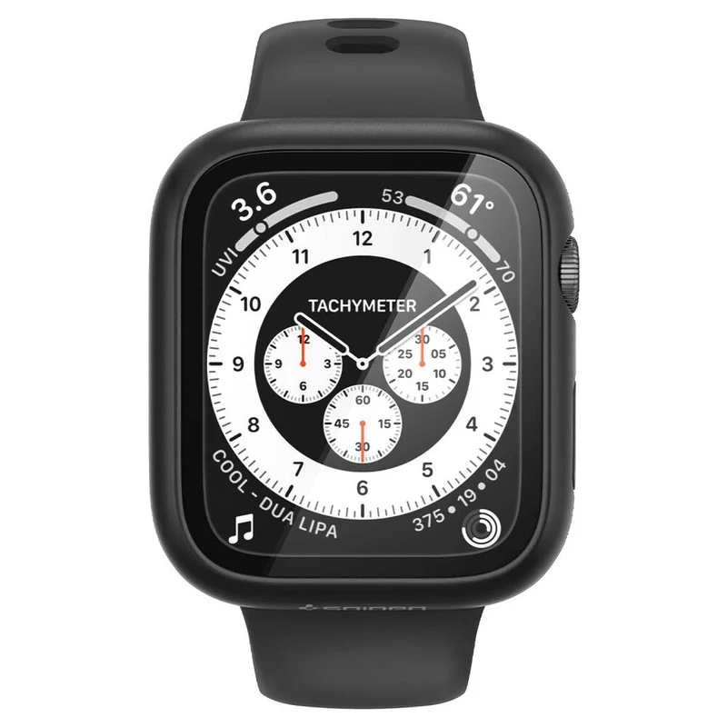 Spigen Apple Watch SE3/SE2/6/SE/5/4 44mm Thin Fit 360 Case with Screen Protector (Black)