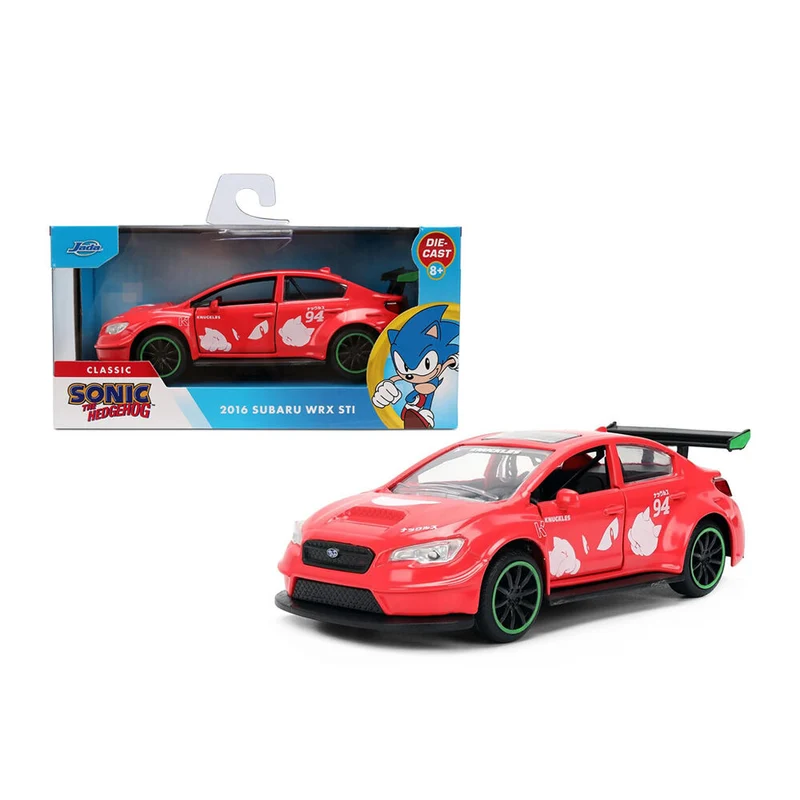 Jada 1:32 Scale Sonic The Hedgehog 2016 Subaru WRX STI Red Diecast Model Car