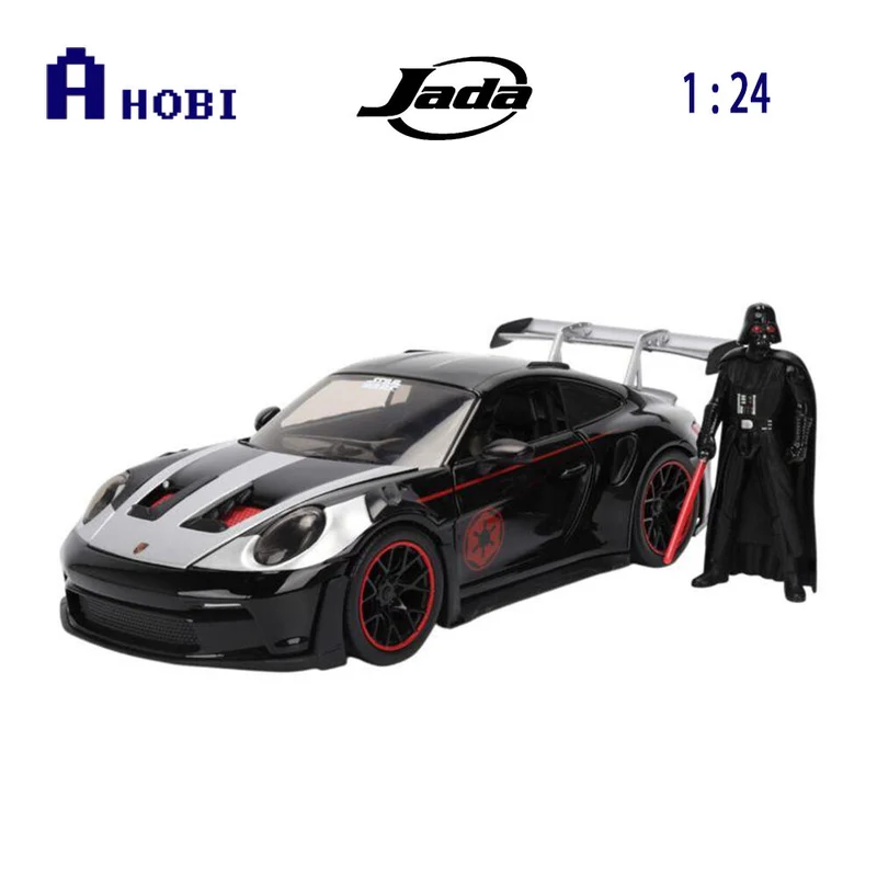 Jada 1:24 Star Wars Porsche 911 GT3 RS 992 With Darth Vade Figure Diecast Car