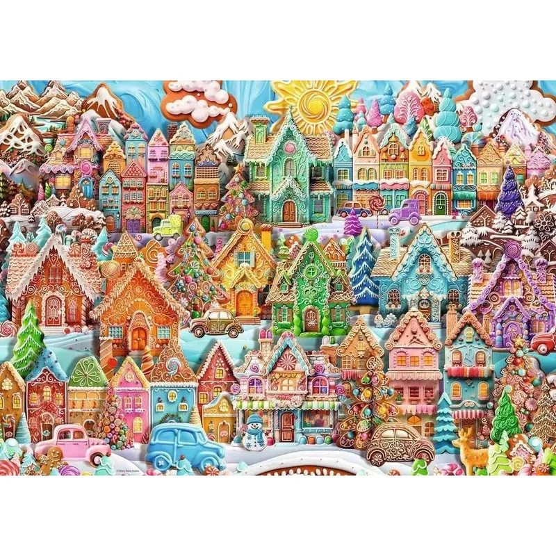 Ravensburger 1000-Pieces Christmas Cookie Village Puzzle